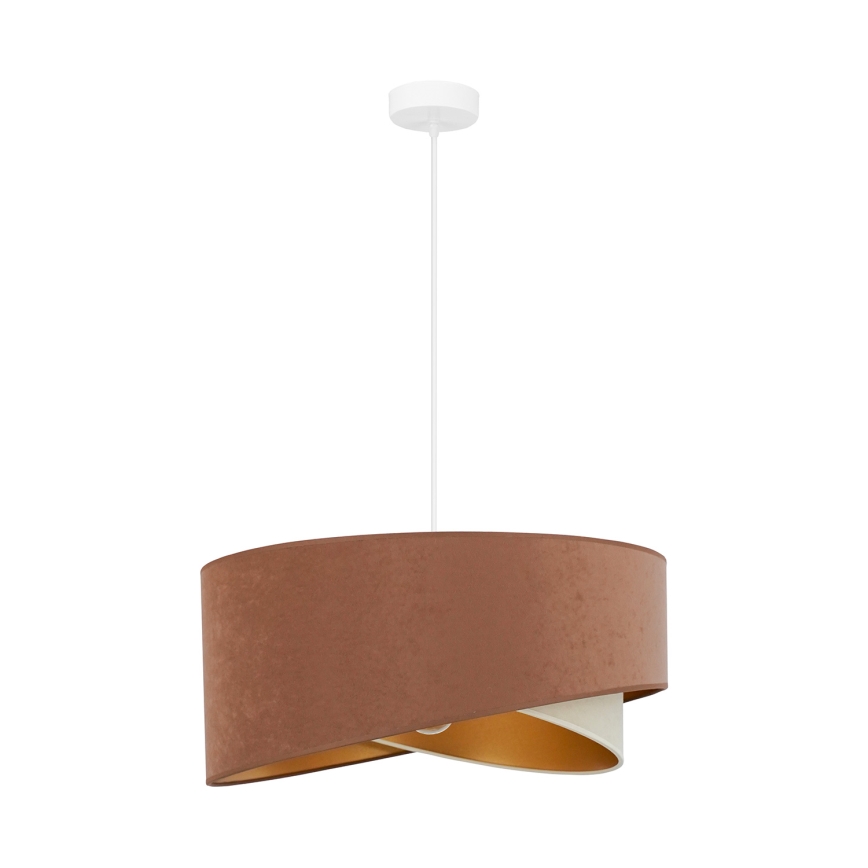Brilagi - LED Żyrandol na lince LYRA 1xE27/15W/230V brązowy/kremowy/złoty