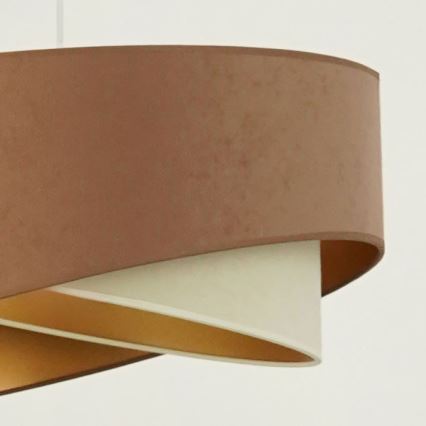Brilagi - LED Żyrandol na lince LYRA 1xE27/15W/230V brązowy/kremowy/złoty