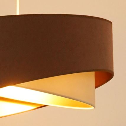 Brilagi - LED Żyrandol na lince LYRA 1xE27/15W/230V brązowy/kremowy/złoty