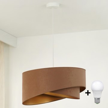 Brilagi - LED Żyrandol na lince LYRA 1xE27/15W/230V brązowy/złoty