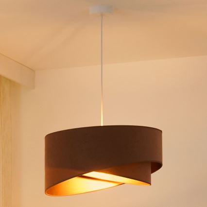 Brilagi - LED Żyrandol na lince LYRA 1xE27/15W/230V brązowy/złoty