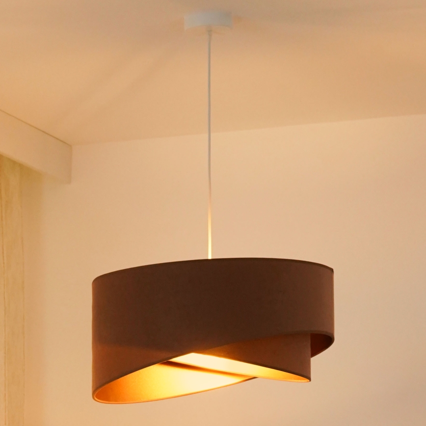 Brilagi - LED Żyrandol na lince LYRA 1xE27/15W/230V brązowy/złoty