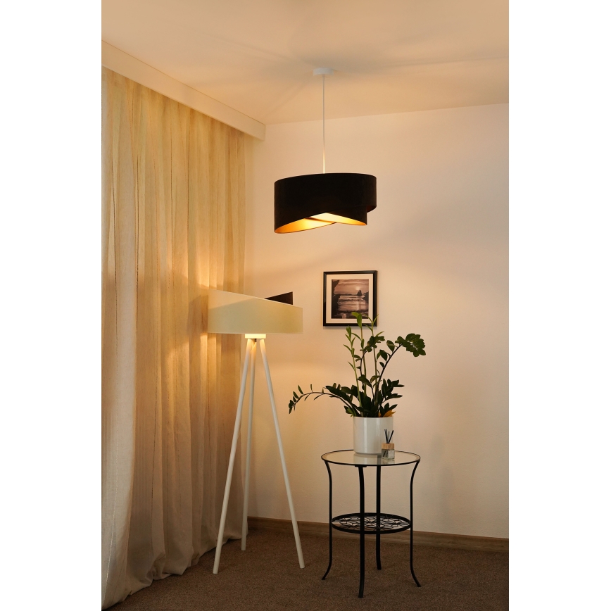 Brilagi - LED Żyrandol na lince LYRA 1xE27/15W/230V ciemnobrązowy/złoty