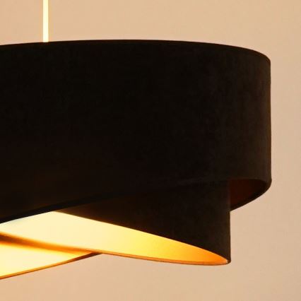 Brilagi - LED Żyrandol na lince LYRA 1xE27/15W/230V ciemnobrązowy/złoty