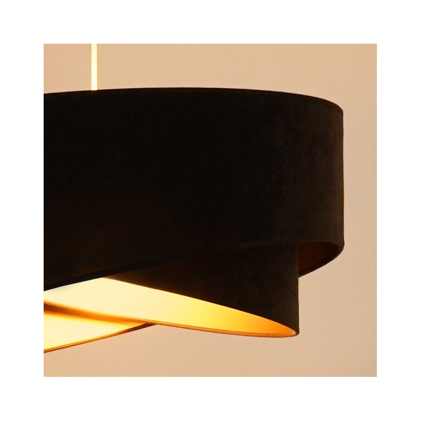 Brilagi - LED Żyrandol na lince LYRA 1xE27/15W/230V ciemnobrązowy/złoty