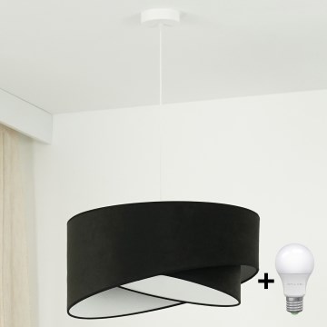 Brilagi - LED Żyrandol na lince LYRA 1xE27/15W/230V czarny/biały