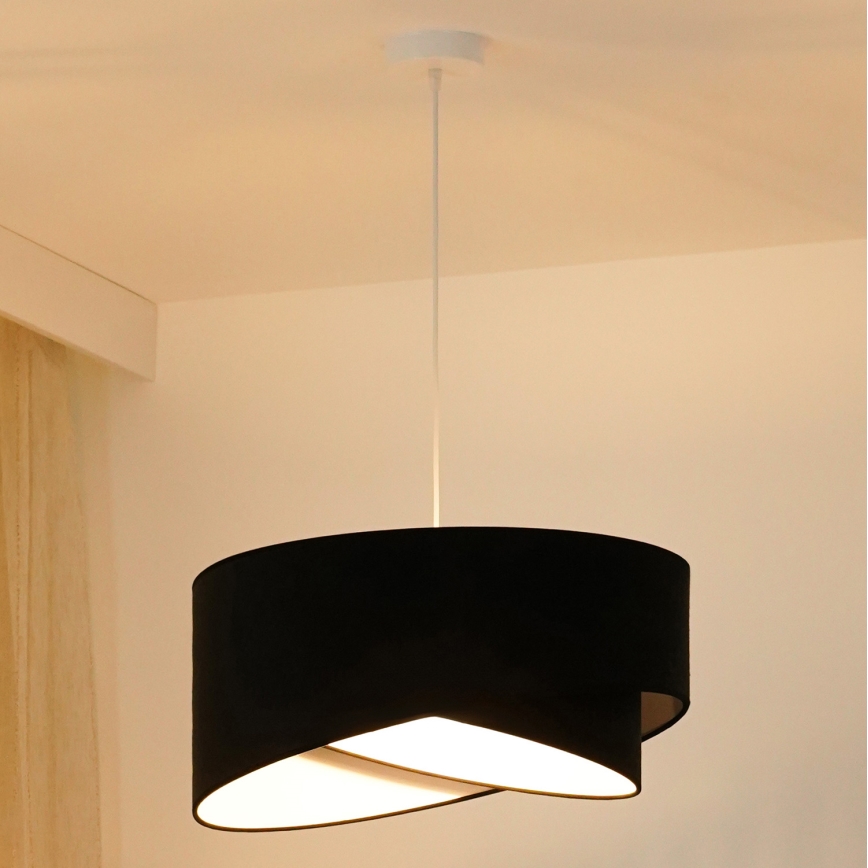 Brilagi - LED Żyrandol na lince LYRA 1xE27/15W/230V czarny/biały