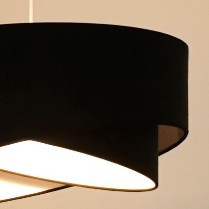 Brilagi - LED Żyrandol na lince LYRA 1xE27/15W/230V czarny/biały