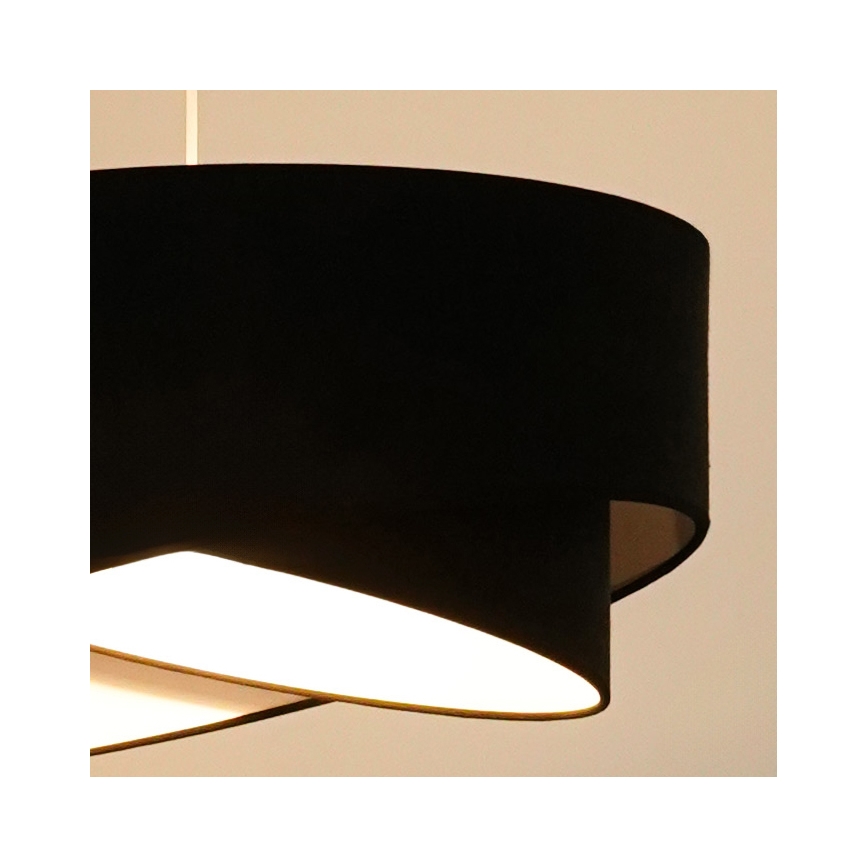 Brilagi - LED Żyrandol na lince LYRA 1xE27/15W/230V czarny/biały