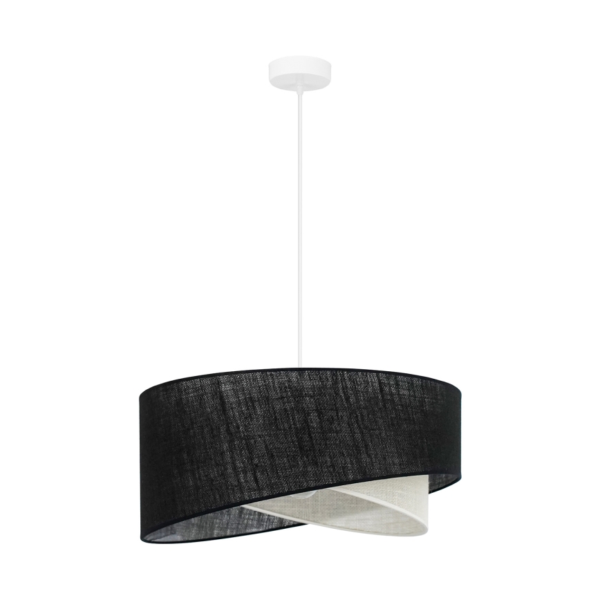 Brilagi - LED Żyrandol na lince LYRA 1xE27/15W/230V czarny/kremowy