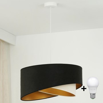 Brilagi - LED Żyrandol na lince LYRA 1xE27/15W/230V czarny/kremowy/złoty