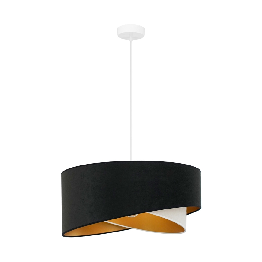 Brilagi - LED Żyrandol na lince LYRA 1xE27/15W/230V czarny/kremowy/złoty