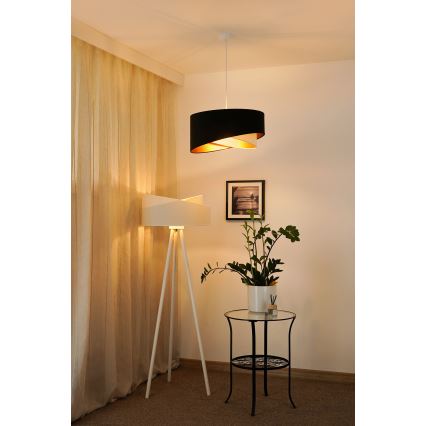 Brilagi - LED Żyrandol na lince LYRA 1xE27/15W/230V czarny/kremowy/złoty