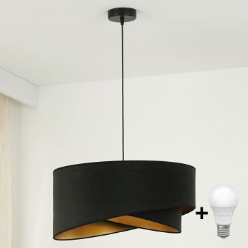 Brilagi - LED Żyrandol na lince LYRA 1xE27/15W/230V czarny/złoty