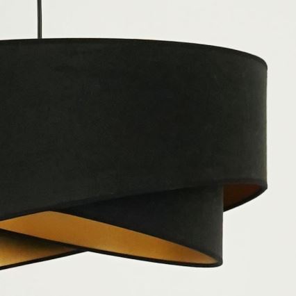 Brilagi - LED Żyrandol na lince LYRA 1xE27/15W/230V czarny/złoty