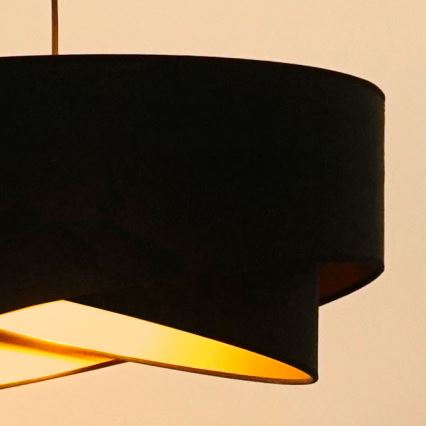 Brilagi - LED Żyrandol na lince LYRA 1xE27/15W/230V czarny/złoty