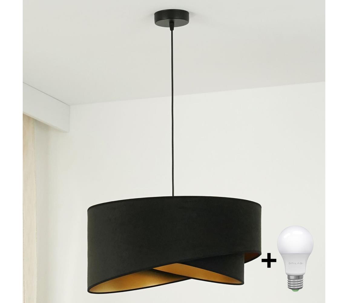 Brilagi - LED Żyrandol na lince LYRA 1xE27/15W/230V czarny/złoty