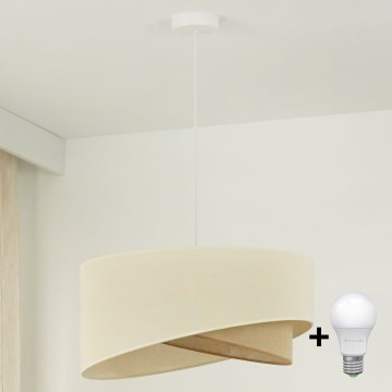Brilagi - LED Żyrandol na lince LYRA 1xE27/15W/230V kremowy/beżowy