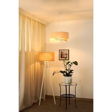 Brilagi - LED Żyrandol na lince LYRA 1xE27/15W/230V kremowy/beżowy
