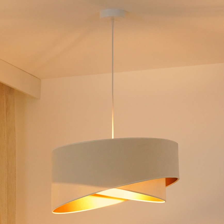 Brilagi - LED Żyrandol na lince LYRA 1xE27/15W/230V kremowy/biały