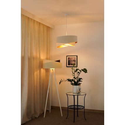 Brilagi - LED Żyrandol na lince LYRA 1xE27/15W/230V kremowy/biały
