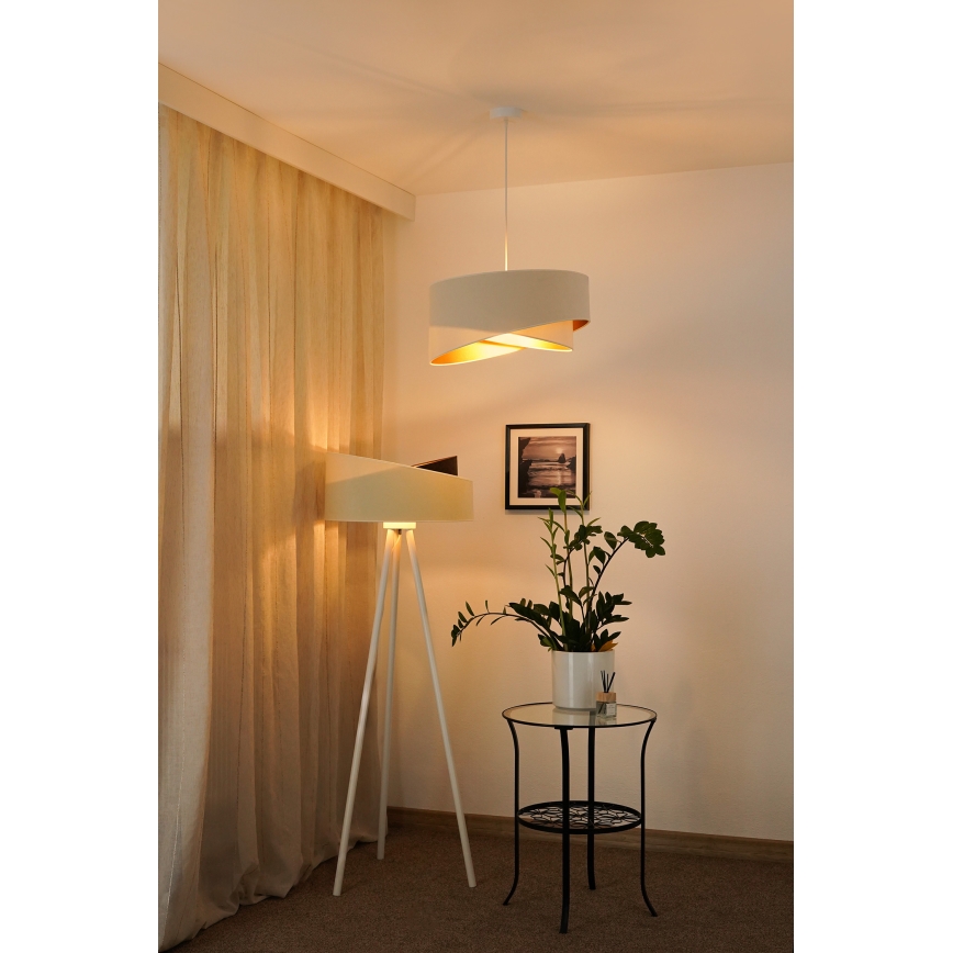 Brilagi - LED Żyrandol na lince LYRA 1xE27/15W/230V kremowy/biały