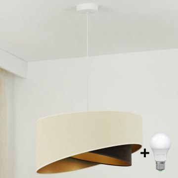 Brilagi - LED Żyrandol na lince LYRA 1xE27/15W/230V kremowy/czarny/złoty