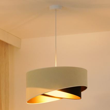 Brilagi - LED Żyrandol na lince LYRA 1xE27/15W/230V kremowy/czarny/złoty