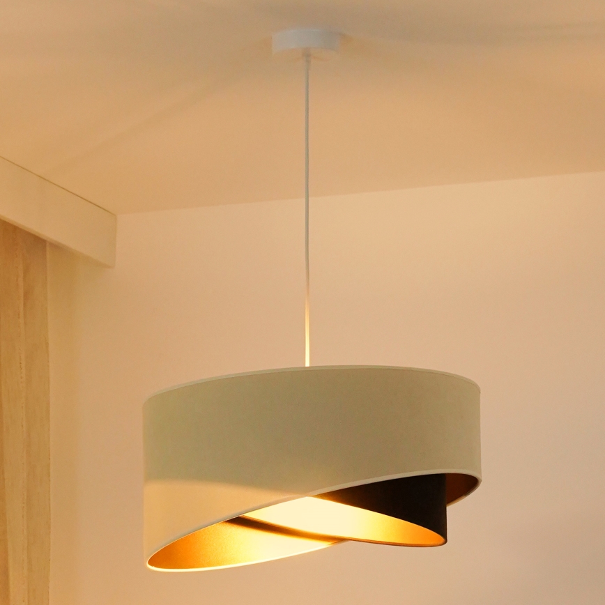 Brilagi - LED Żyrandol na lince LYRA 1xE27/15W/230V kremowy/czarny/złoty