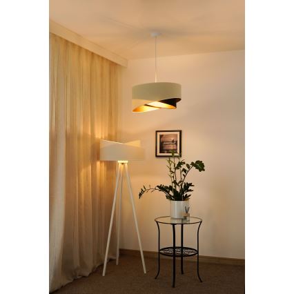 Brilagi - LED Żyrandol na lince LYRA 1xE27/15W/230V kremowy/czarny/złoty
