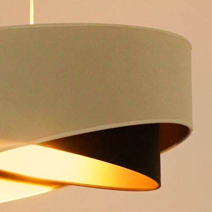 Brilagi - LED Żyrandol na lince LYRA 1xE27/15W/230V kremowy/czarny/złoty