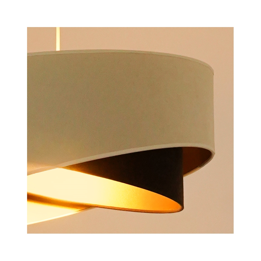 Brilagi - LED Żyrandol na lince LYRA 1xE27/15W/230V kremowy/czarny/złoty
