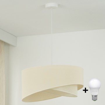 Brilagi - LED Żyrandol na lince LYRA 1xE27/15W/230V kremowy