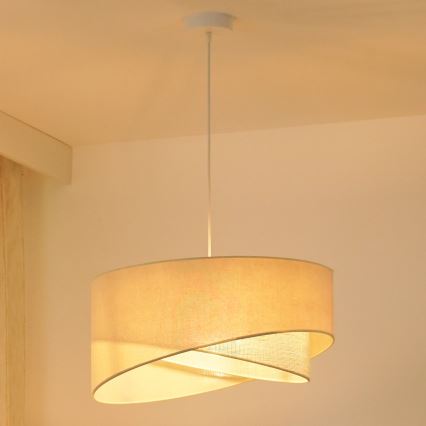 Brilagi - LED Żyrandol na lince LYRA 1xE27/15W/230V kremowy