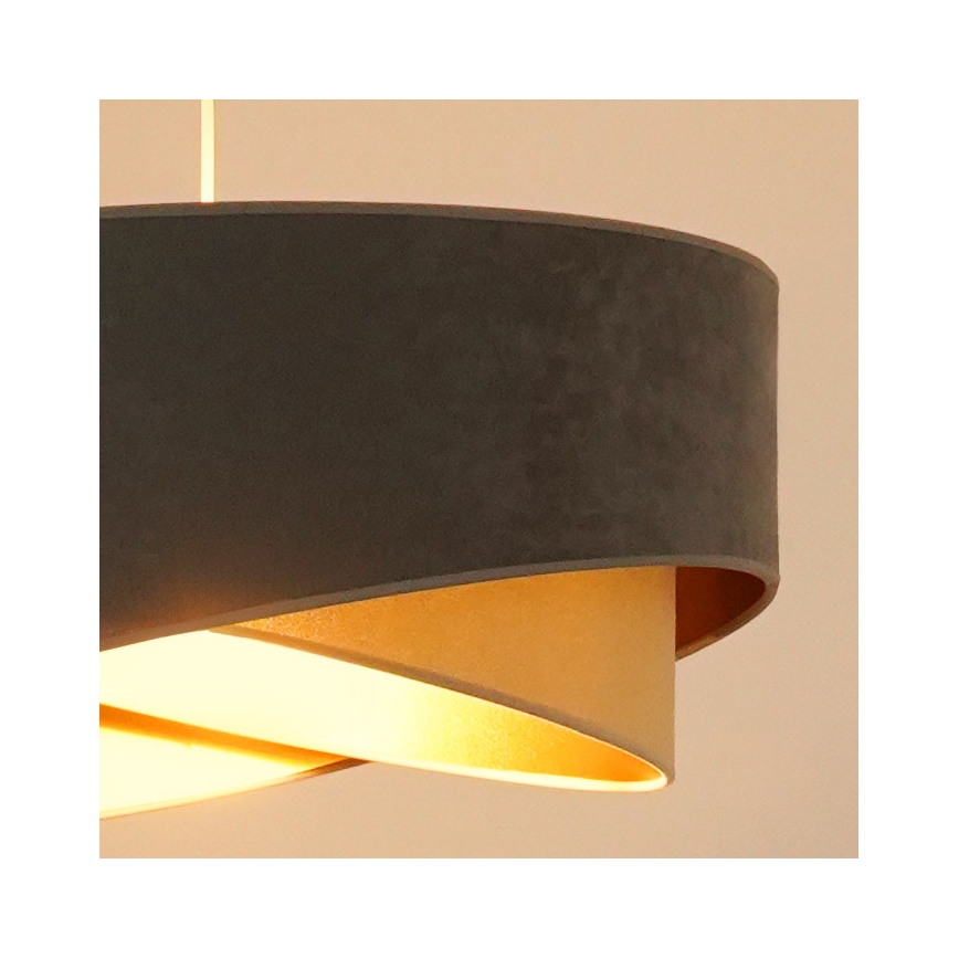 Brilagi - LED Żyrandol na lince LYRA 1xE27/15W/230V szary/beżowy/złoty