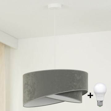 Brilagi - LED Żyrandol na lince LYRA 1xE27/15W/230V szary/biały