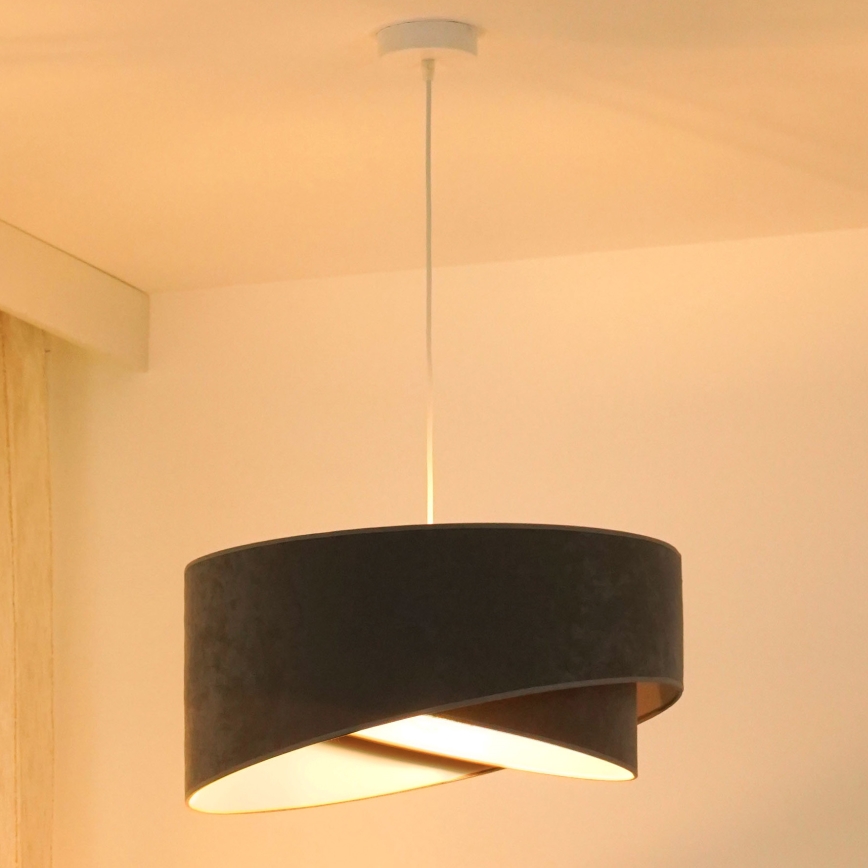 Brilagi - LED Żyrandol na lince LYRA 1xE27/15W/230V szary/biały