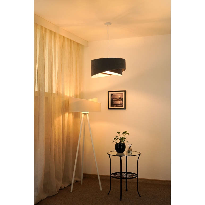 Brilagi - LED Żyrandol na lince LYRA 1xE27/15W/230V szary/biały