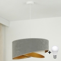 Brilagi - LED Żyrandol na lince LYRA 1xE27/15W/230V szary/kremowy/złoty
