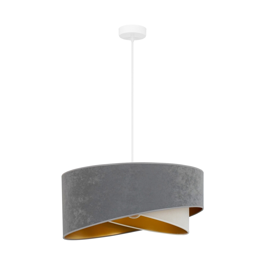 Brilagi - LED Żyrandol na lince LYRA 1xE27/15W/230V szary/kremowy/złoty