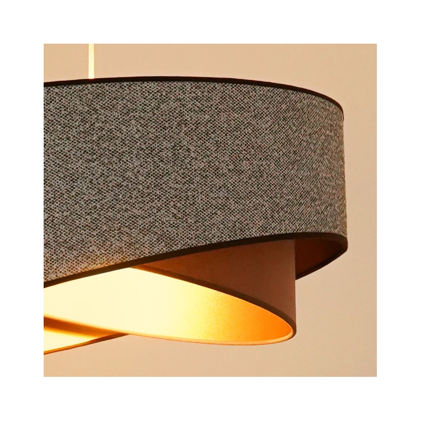 Brilagi - LED Żyrandol na lince LYRA 1xE27/15W/230V szary/kremowy/złoty