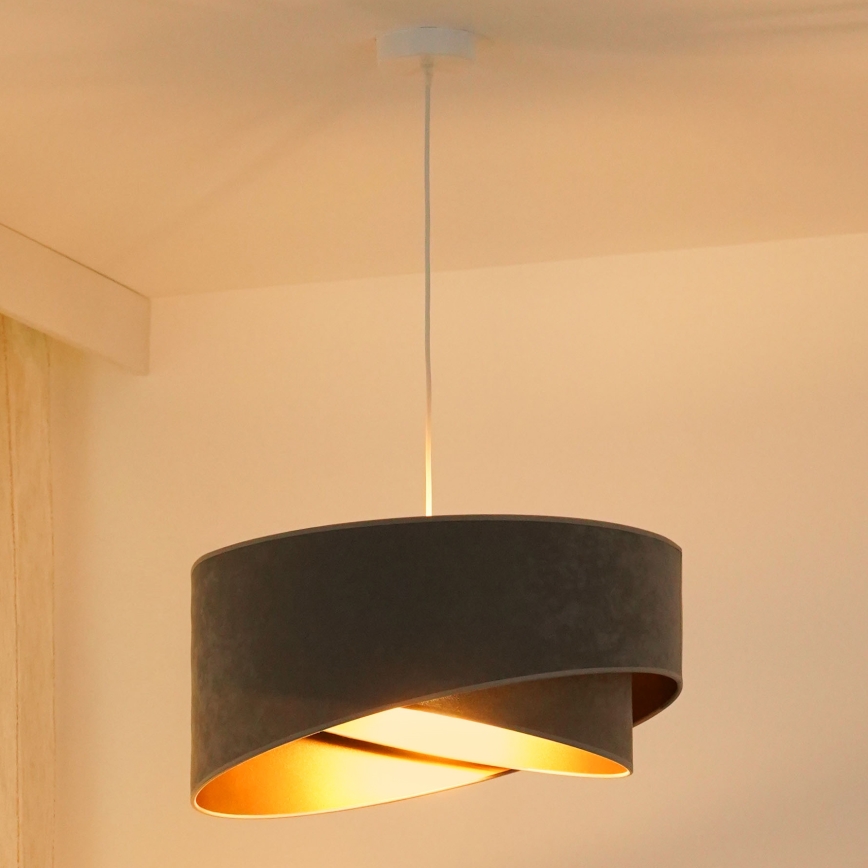 Brilagi - LED Żyrandol na lince LYRA 1xE27/15W/230V szary/złoty
