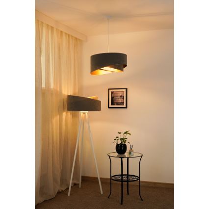Brilagi - LED Żyrandol na lince LYRA 1xE27/15W/230V szary/złoty