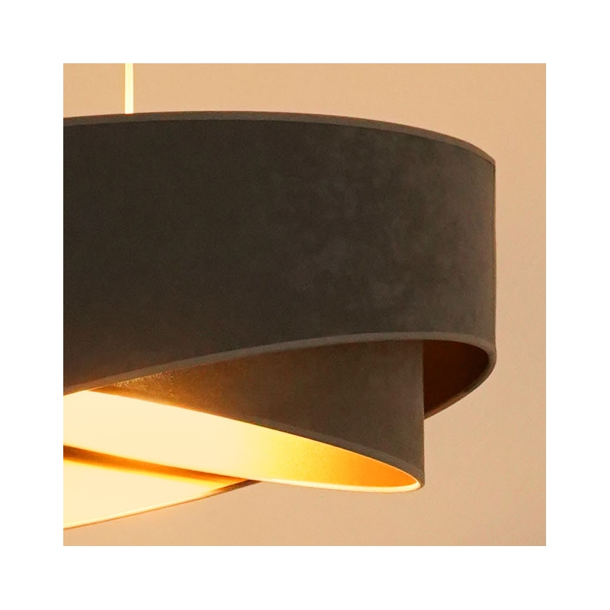 Brilagi - LED Żyrandol na lince LYRA 1xE27/15W/230V szary/złoty