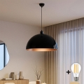Brilagi - LED żyrandol na lince METALO 1xE27/40W/230V śr. 60 cm czarny/miedziany