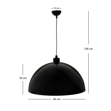 Brilagi - LED żyrandol na lince METALO 1xE27/40W/230V śr. 60 cm czarny/miedziany