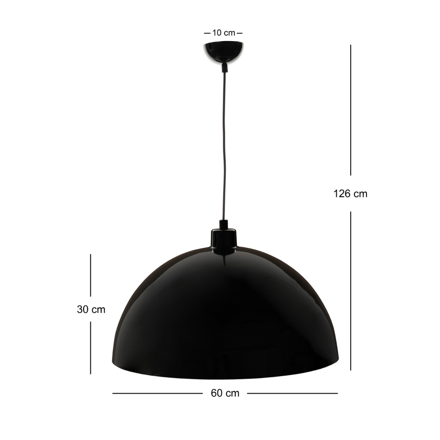 Brilagi - LED żyrandol na lince METALO 1xE27/40W/230V śr. 60 cm czarny/miedziany