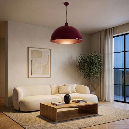 Brilagi - LED Żyrandol na lince METALO 1xE27/40W/230V Ø 60 cm bordowy/miedziany