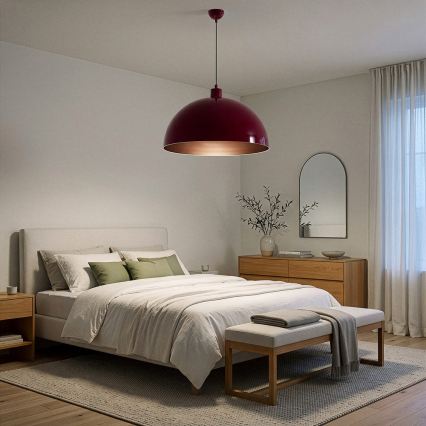 Brilagi - LED Żyrandol na lince METALO 1xE27/40W/230V Ø 60 cm bordowy/miedziany