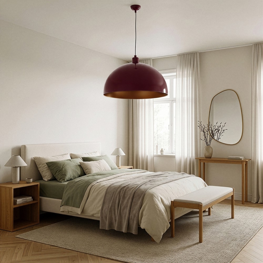Brilagi - LED Żyrandol na lince METALO 1xE27/40W/230V Ø 60 cm bordowy/miedziany